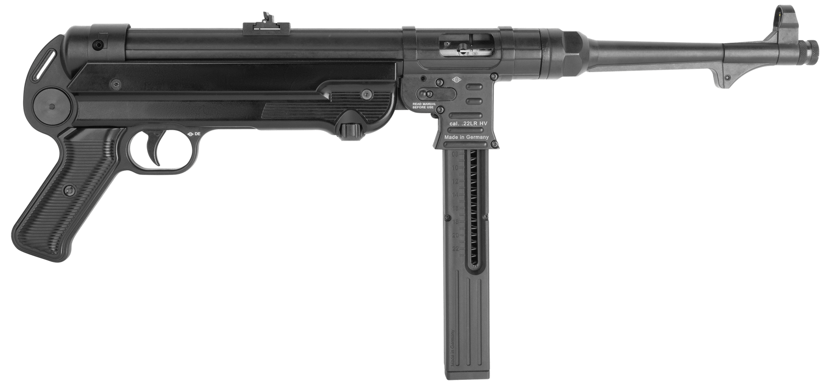 Blue Line Solutions 4400018 Mauser MP40P 22 LR 23+1 10" Black Polymer Grip