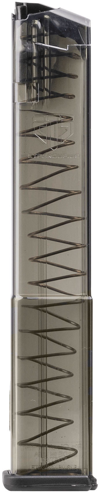 ETS Group SMKGLK17 Pistol Mags  17rd Standard 9mm Luger Compatible w/ Glock 19/26/45/18/19X/34 Smoke Polymer