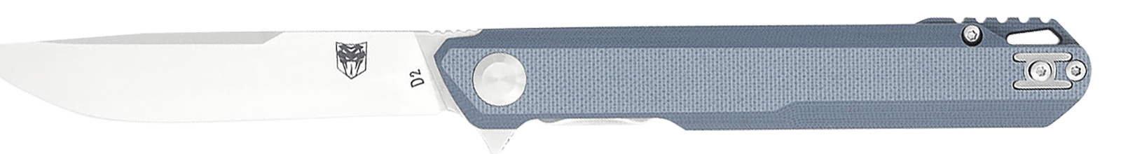 CobraTec Knives CTMONGRY Monarch  3.50" Folding Plain Satin D2 Steel Blade, 4.75" Gray G10 Handle