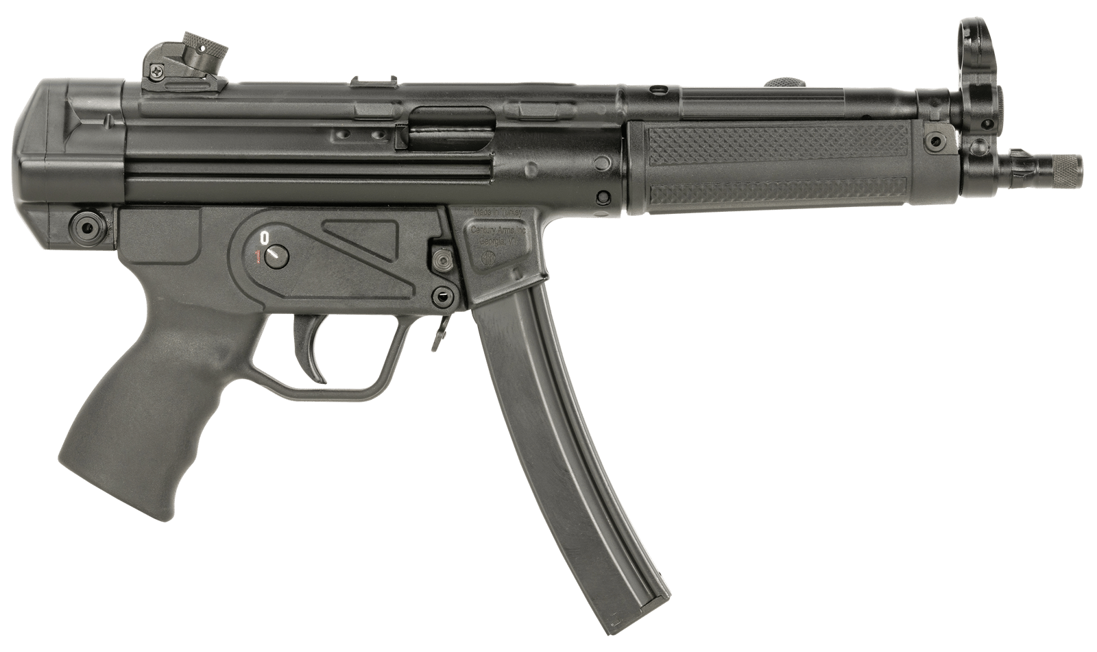 Century Arms HG6034ALN AP5 CORE 9mm Luger 30+1 8.90" Threaded Barrel, Black, Stamped Metal Rec, Fixed Front/Drum Rear Sights, Includes Sling (1 Mag)
