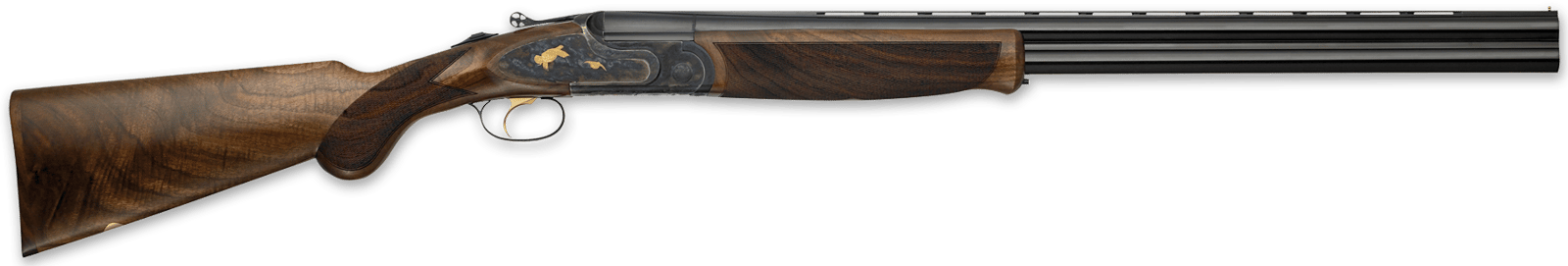 F.A.I.R. FRJBPRTG1628 Jubilee Prestige Tartargua Gold Full Size 16 Gauge Break Open 2.75" 2rd 28" Blued Over/Under Barrel, Gold Engraving Aluminum Receiver, Fixed Walnut Stock, Ambidextrous