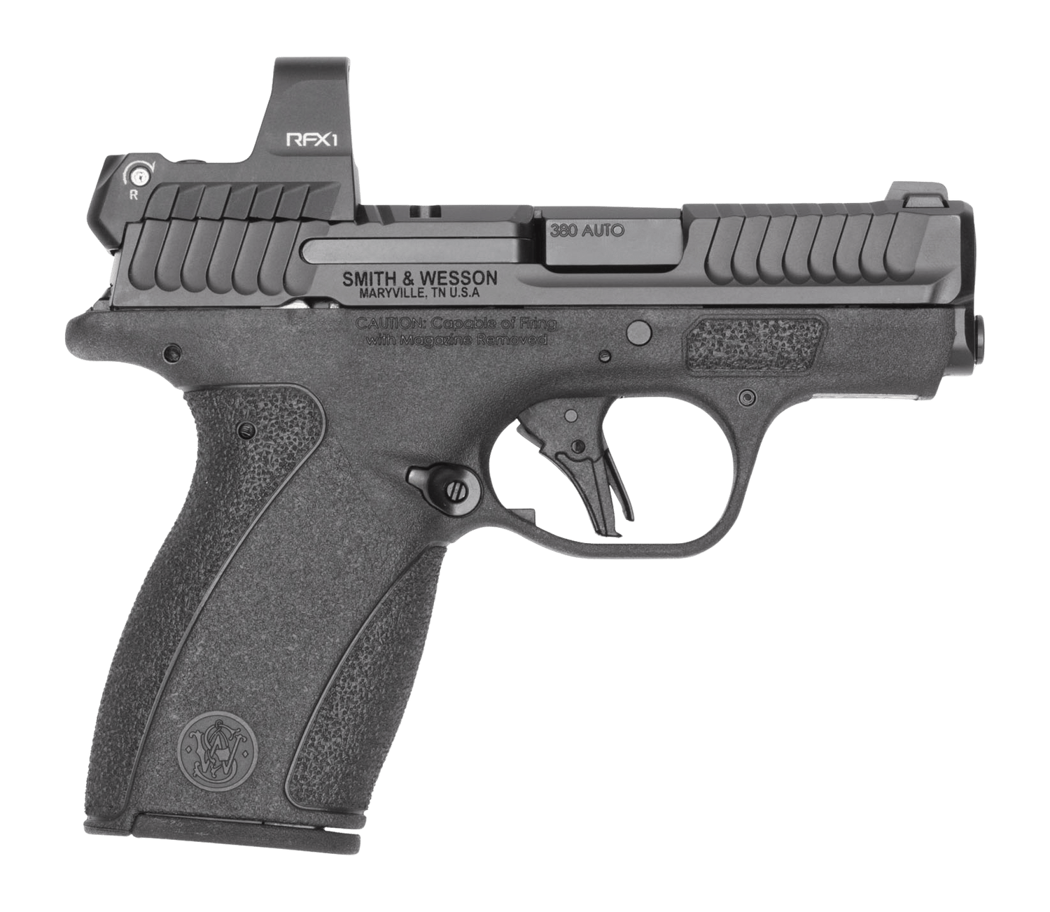 Smith & Wesson 14786 Bodyguard 2.0 w/Optic Micro-Compact 380 ACP 12+1 2.75" Black Armornite Barrel, Black Armornite Stainless Steel Serrated w/Viridian RFX1 Green Dot Slide, Black Polymer Frame, Textu