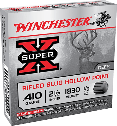 Winchester Ammo X41RS5VP Super X  410Gauge 2.50" 1/5oz Rifled Slug Shot 15 Per Box/10 Case *Value Pack