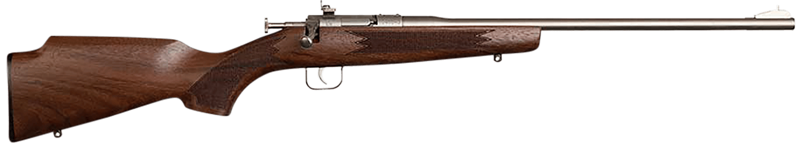 Chipmunk 10002 Deluxe The Original Youth Deluxe Single Shot 16.10" Satin Tapered Barrel, Satin Stainless Steel Receiver, Fixed American Walnut Stock, EZ Loader