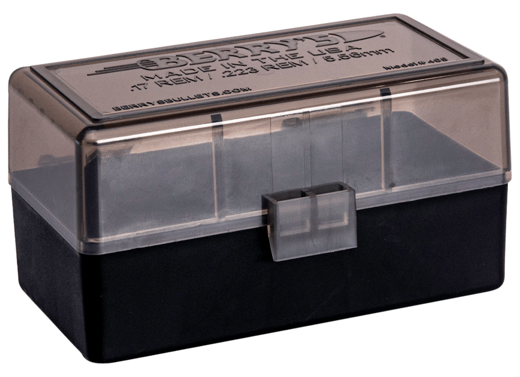 Berry's 29682 Ammo Box  223Rem/5.56NATO Smoke/Black Polypropylene 50rd
