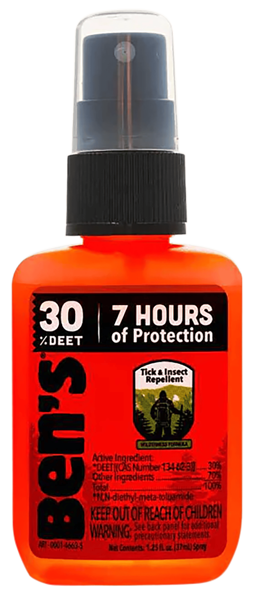 Ben's 00067190 30  Odorless Scent Spray Repels Ticks & Biting Insects 1.25 oz Effective Up to 8 hrs