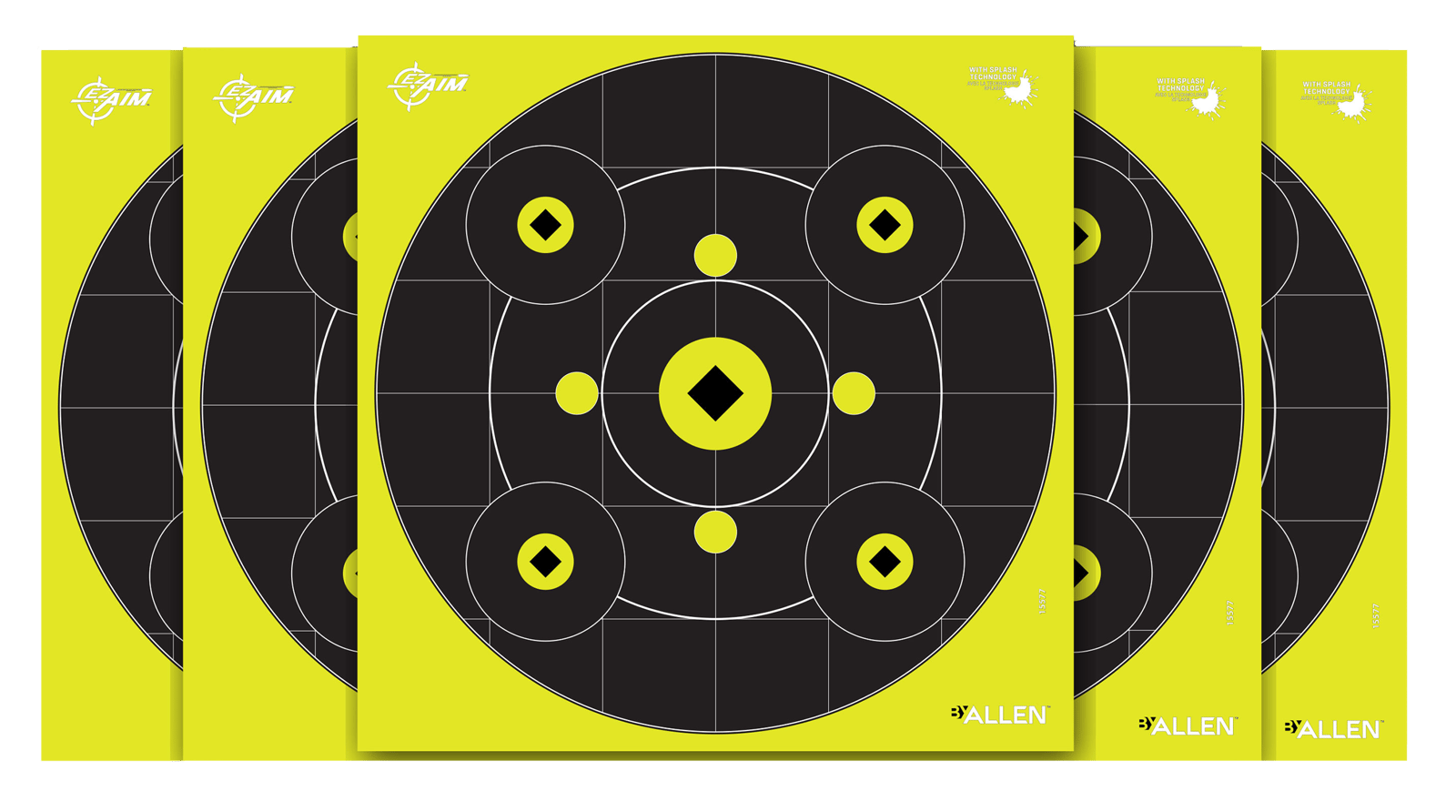 EZ-Aim 15577 Splash Reactive  Bullseye Gallery Non-Adhesive  12  Pack