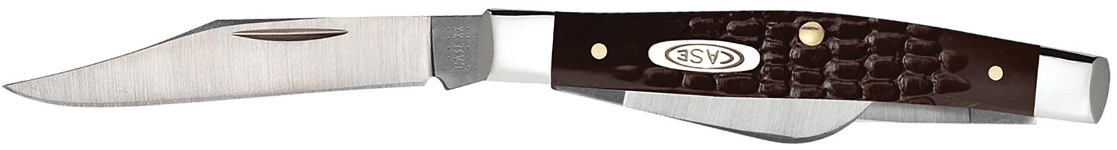 Case 00106 Stockman  Medium 2.42"/1.58"/1.57" Folding Clip/Sheepsfoot/Pen Plain As-Ground Tru-Sharp SS Blade, Brown Jigged Synthetic Handle