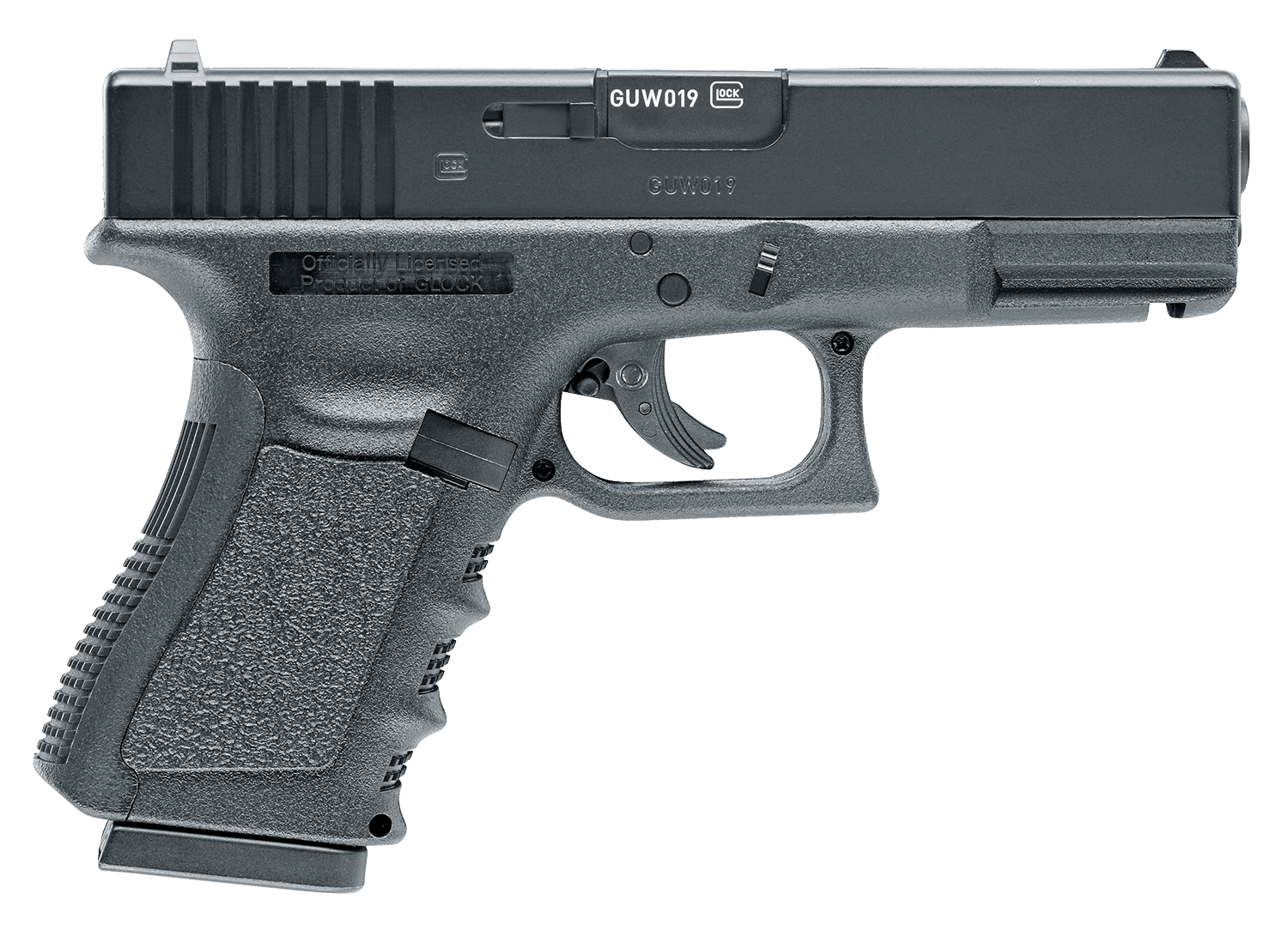 Umarex 2255200 Glock 19 Gen3 CO2 177 BB 16+1 4.25" Black Polymer Grips