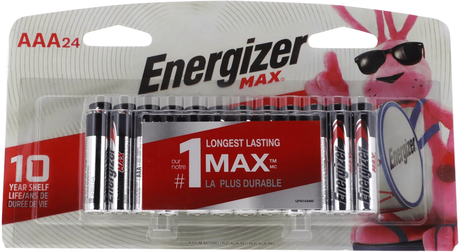 Energizer E92BP24E4 AAA Max Black/Silver 1.5V Alkaline Qty (24) Single Pack
