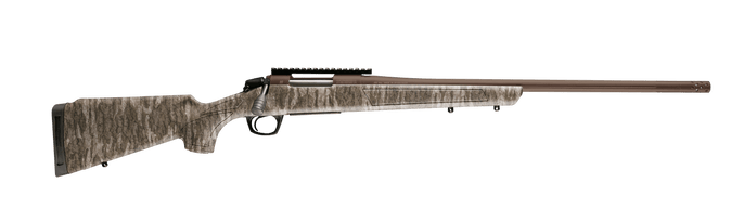 CVA CR3999MOBL Cascade XT 7mm PRC 2+1 24" Midnight Bronze Cerakote Fluted Threaded Steel Barrel & Receiver w/Picatinny Rail, Mossy Oak Bottomland Adjustable Synthetic Stock, Right Hand