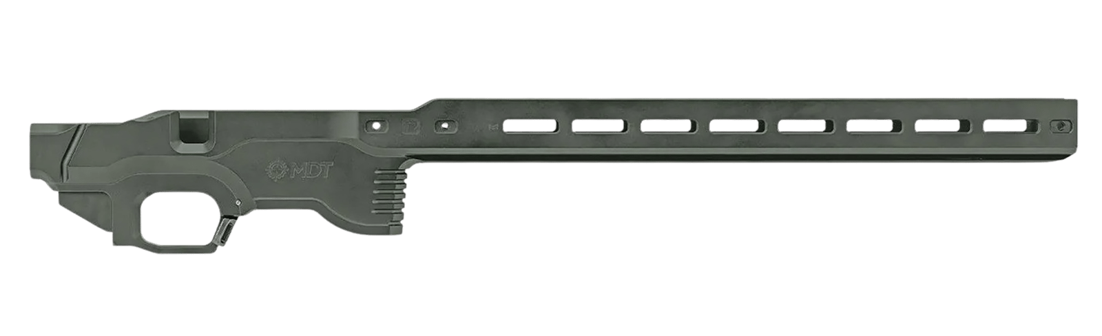 Mdt Sporting Goods Inc 114881CCG ACC Premier Gen2 Chassis Base Cerakote Charcoal Green Aluminum Fits Ruger American Rimfire Right Hand
