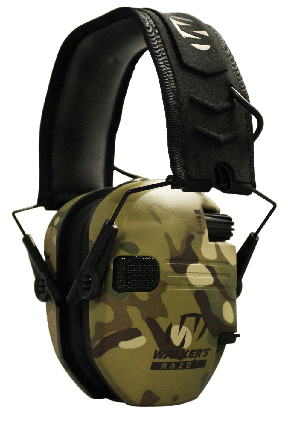 Walker's GWPRSEMMCC Razor Slim Electronic Muff 23 dB Over the Head MultiCam/Black Polymer
