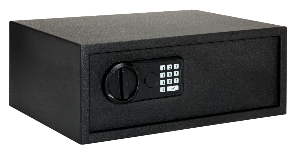 SnapSafe 75435 Keypad Safe  XL Keypad/Key Entry Black Steel 20.50" x 14.80" x 8"
