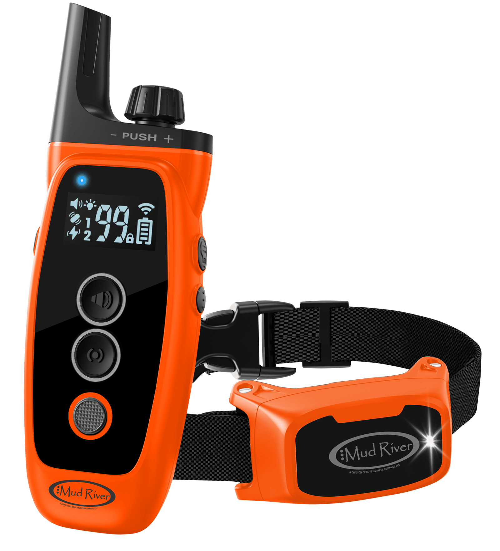 Boyt Harness 38107 MR 1000 Training Collar Dog Training Black/Orange w/ Remote