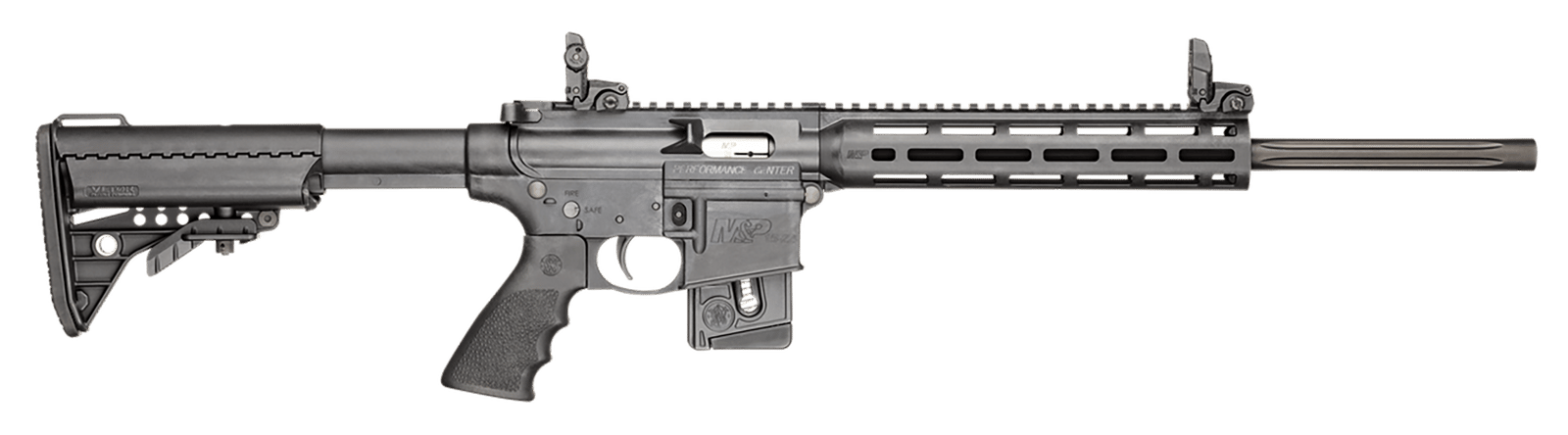 Smith & Wesson 11507 M&P15 PC Sport *State Compliant 22 LR 10+1 18" Matte Black Carbon Steel Barrel, Matte Black Picatinny Rail Polymer Receiver, M-LOK Handguards, Black Vltor Fixed Polymer Stock, Bla