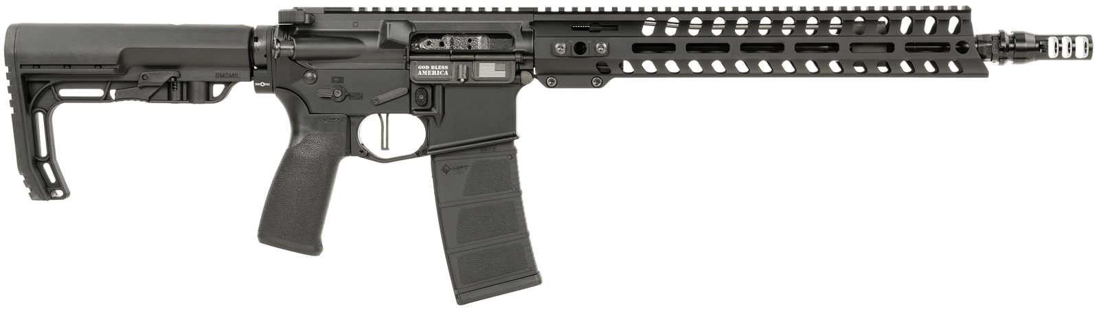Patriot Ordnance Factory 02045 Minuteman  5.56x45mm NATO 30+1 13.75" Black Steel Threaded Barrel, Black Anodized Aluminum Receiver, 13" Renegade Rail Handguard
