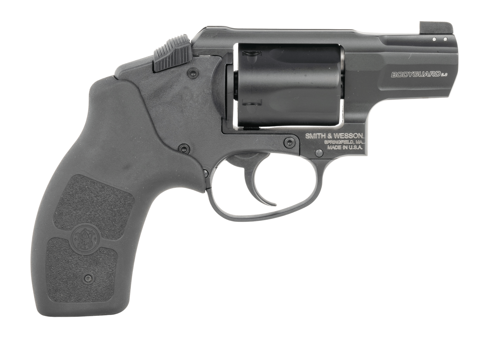 Smith & Wesson 14507 Bodyguard 2.0  Small 38 Special +P 5 Shot 1.88" Black Stainless Steel Barrel, Black PVD Cylinder, Black Aluminum Alloy Frame, Black Polymer Grip, Concealed Hammer