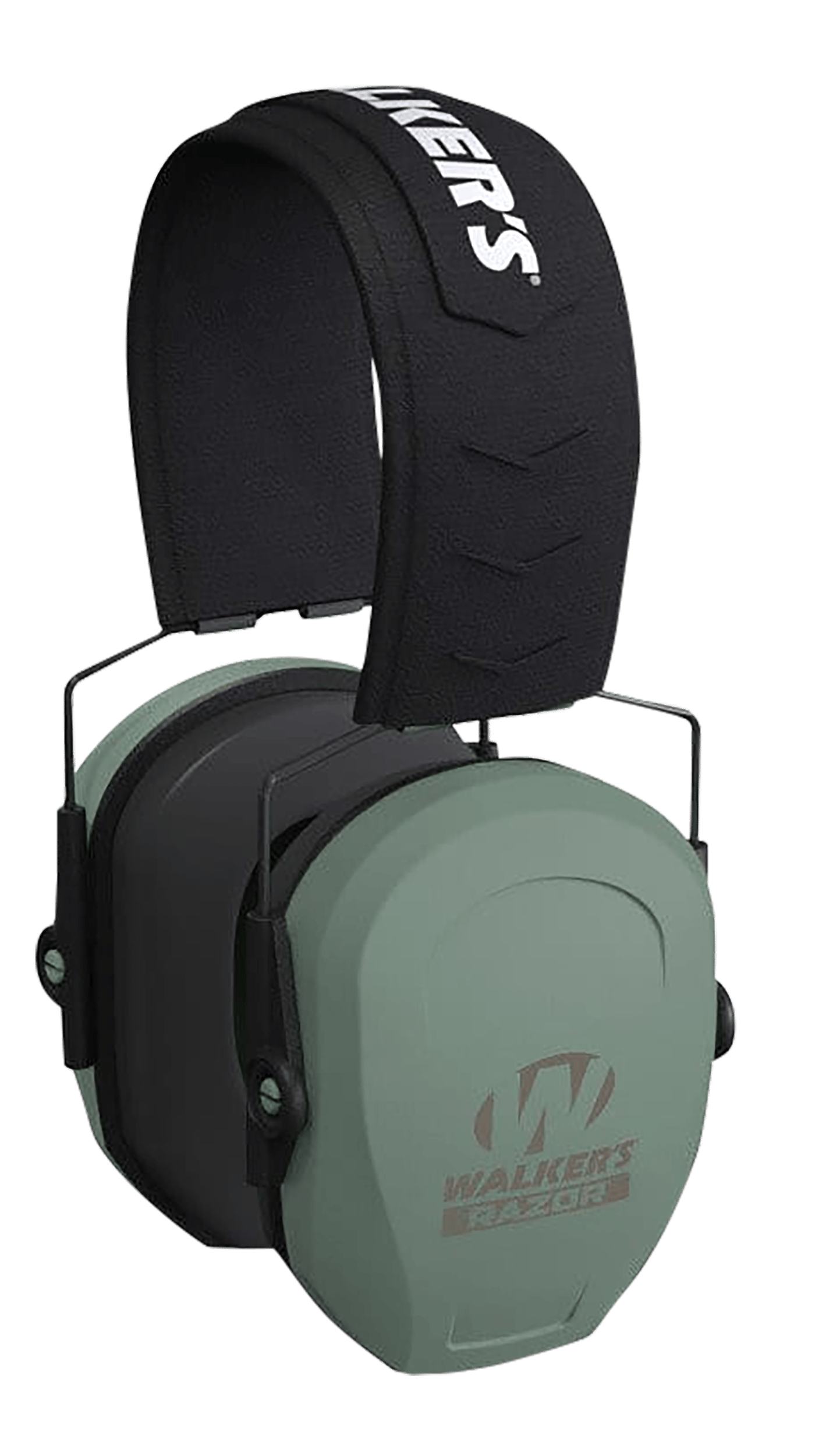 Walker's GWPRSMPASSGN Razor Slim Passive Muff 27 dB Over the Head Sage Green/Black Polymer