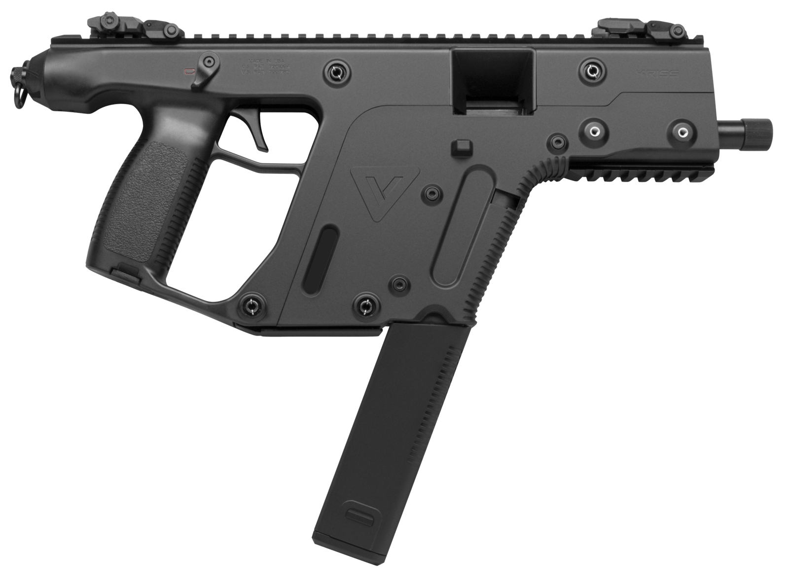 Kriss USA KV10PBL20 Vector SDP Gen2 10mm Auto 33+1 5.50" Black Nitride Threaded Barrel, Black Polymer Picatinny Rail Receiver, Black Polymer Grips, Glock Magazine Compatible