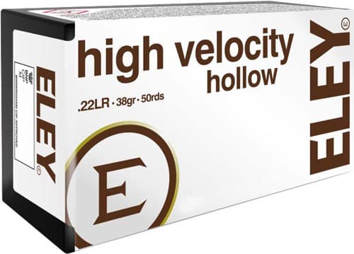 ELEY HIGH VELOCITY 22LR 38GR HP 50RD 100BX/CS