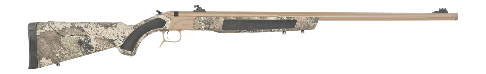 CVA PR3208NM Accura LR-X 1rd 45 Cal VariFlame 30" Flat Dark Earth Nitride Cerakote Fluted Threaded Barrel & Receiver w/Picatinny Rail, Adj Comb TrueTimber Strata Synthetic Stock