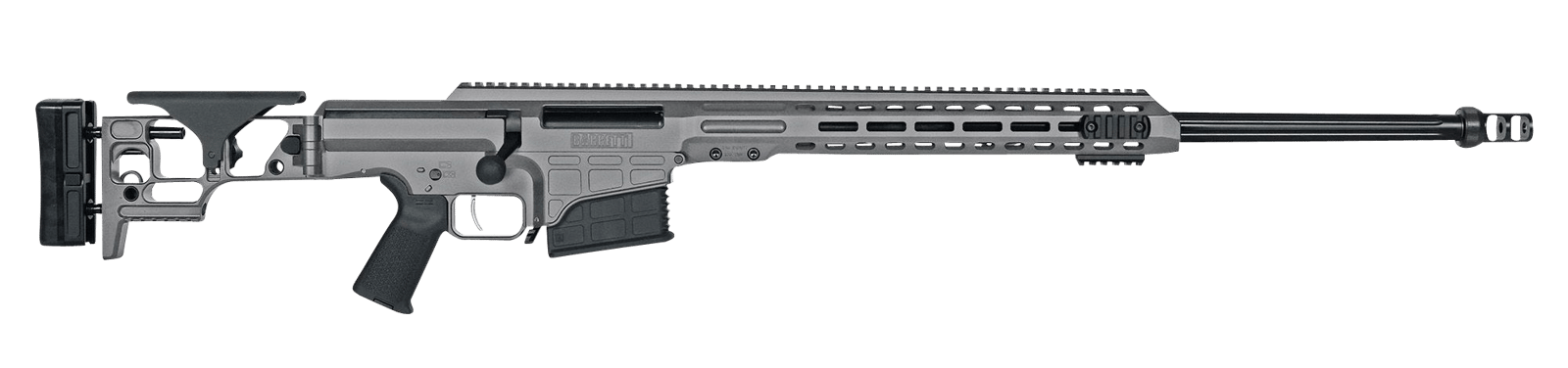 Barrett 18498 MRAD  6.5 Creedmoor 24" 10+1 Tungsten Gray Cerakote Gray Fixed Adjustable Comb Stock Black Polymer Grip Right Hand