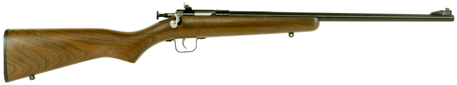 Crickett KSA2238 Youth  22 LR 1rd 16.12" Blued Barrel & Receiver, Fixed Front/Adjustable Rear Peep Sights, Walnut Stock w/11.5" LOP, Rebounding Firing Pin Safety