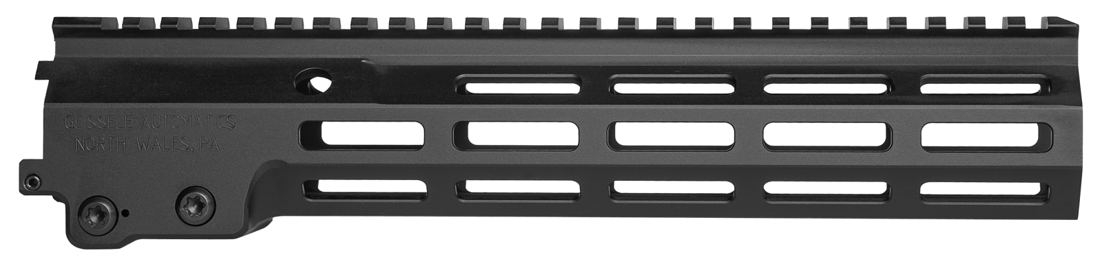 Geissele Automatics 051073B Super Modular Rail MK16 10.50" M-LOK, Black Aluminum for AR Platform, Barrel Nut Included