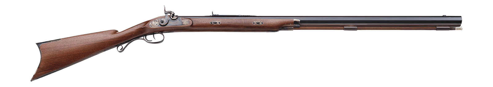 Davide Pedersoli 010S206500 Missouri River Hawken 50 Cal Percussion 30" Blued Octagon Barrel, Color Case Hardened Receiver, Fixed American Walnut Stock
