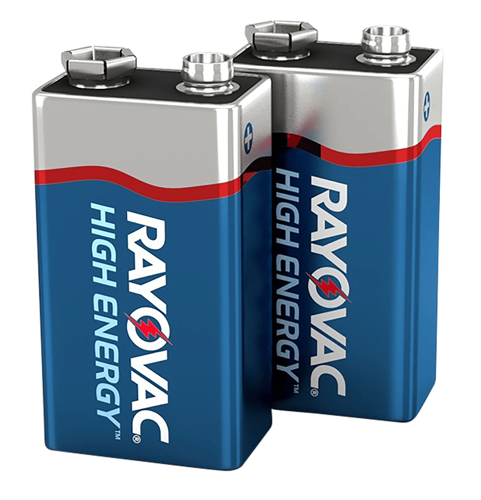 Rayovac A16042JT 9V HIGH  ENERGY Alkaline Batteries  Silver/Blue 9 Volts 565 mAh (2) Single Pack