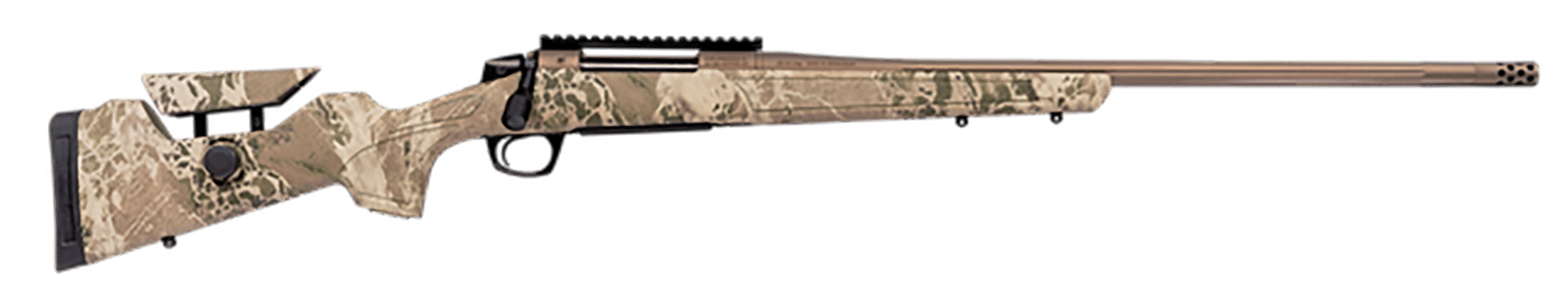 CVA CR3961 Cascade Long Range Hunter Full Size 300 Win Mag 24" Smoked Bronze Cerakote Steel Threaded Barrel, Realtree Hillside Synthetic Stock