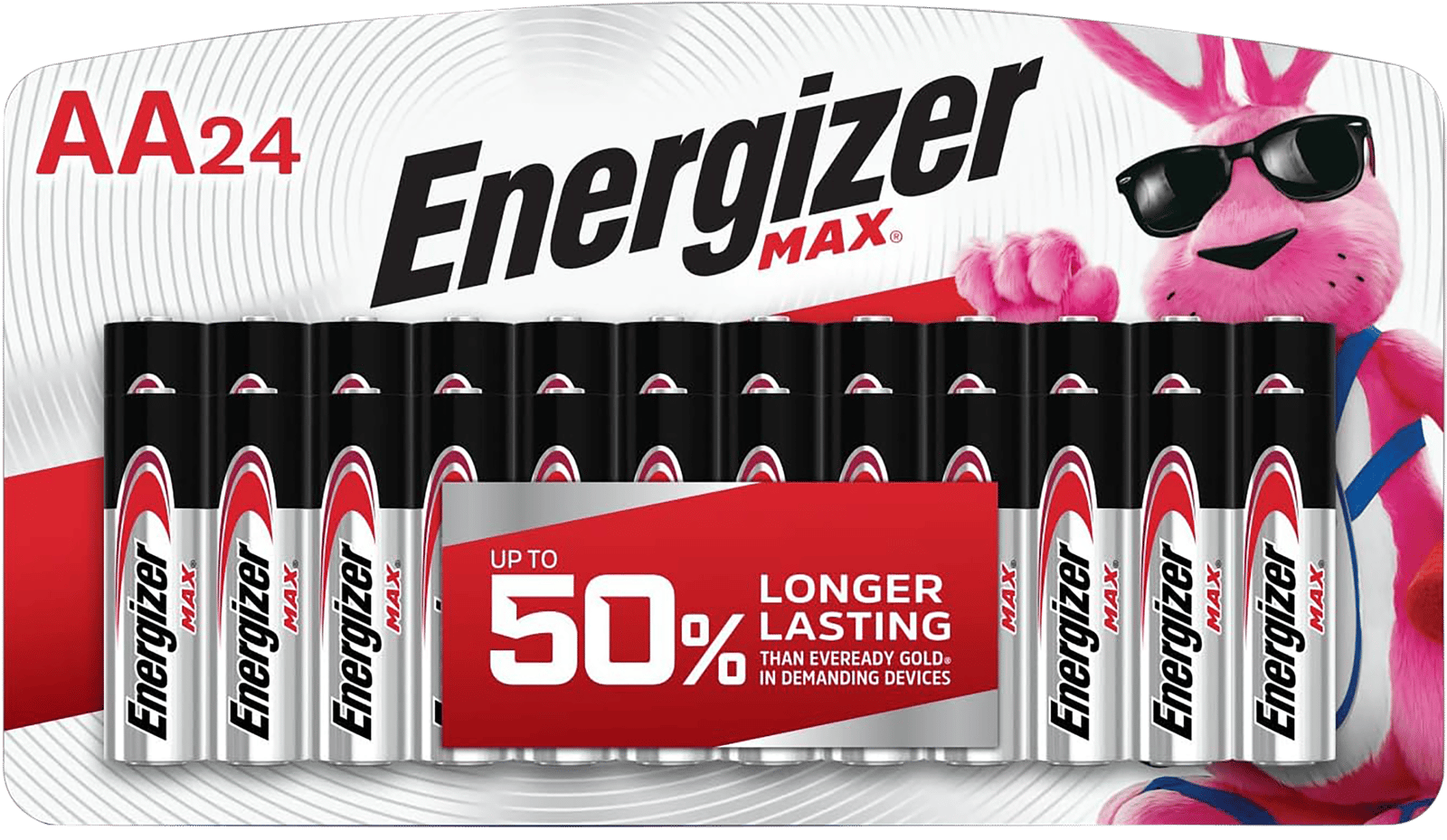 Energizer E91BP24V1 AA Max Silver 1.5V Alkaline, Qty (24) Single Pack
