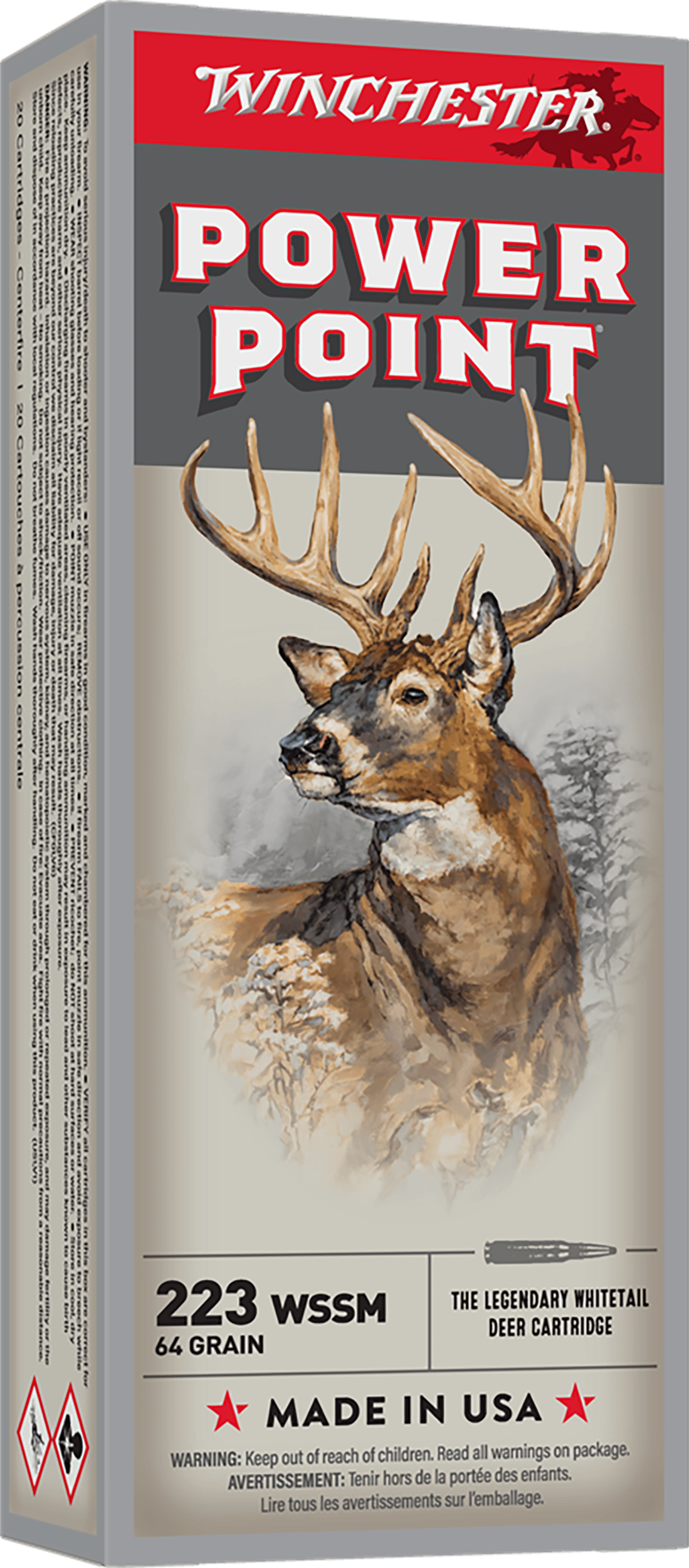 Winchester Ammo X223WSS1 Power-Point  223WSSM 64gr 20 Per Box/10 Case