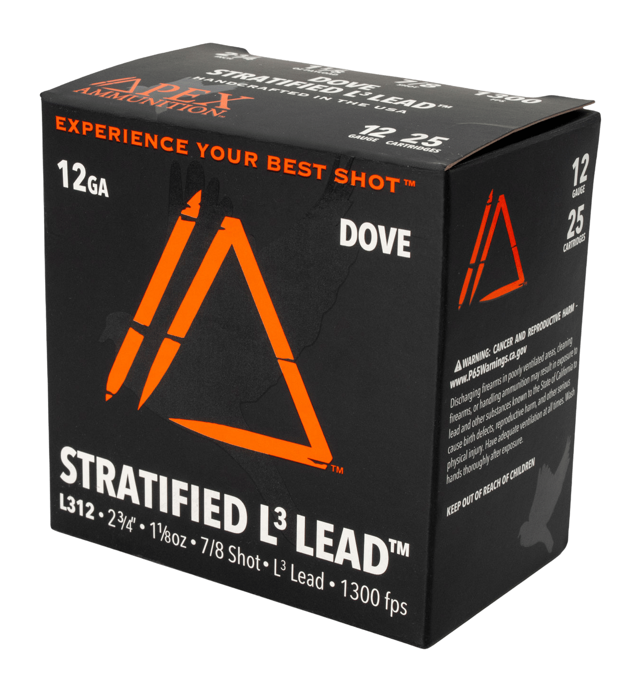 APEX AMMO ED12-78    12G 2.75 1-1/8 7/8      25/10