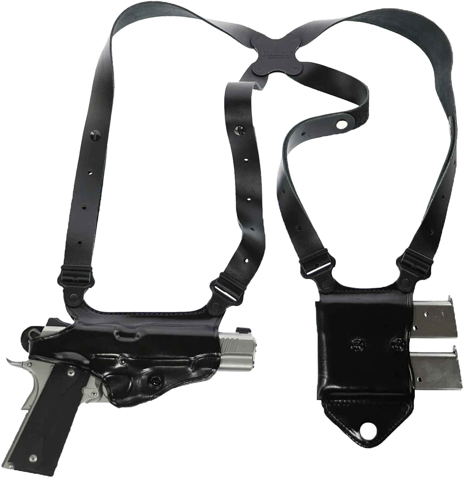 Galco MCII870B Miami Classic II Shoulder System Black Full Grain Leather