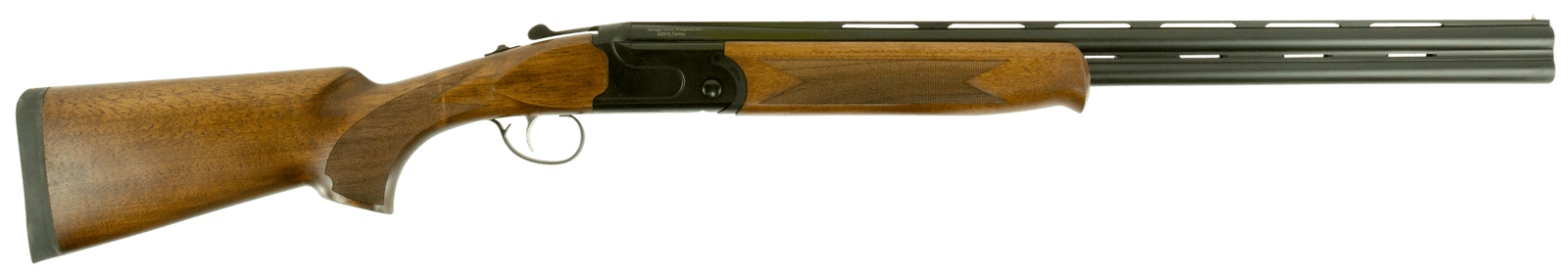 Stevens 22154 555  Compact 20 Gauge Break Open 3" 2rd 24" Black Satin Over/Under Vent Rib Barrel, Satin Black Aluminum Receiver, Fixed Satin Turkish Walnut Stock, Ambidextrous