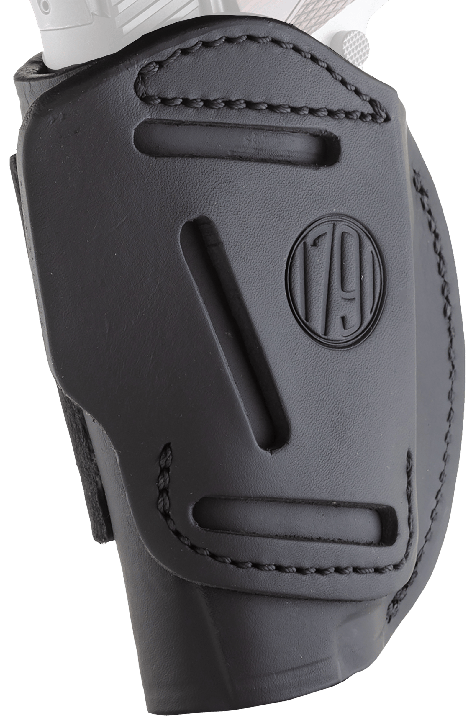 1791 Gunleather 4WH1SBLR 4-Way  IWB/OWB 01 Stealth Black Leather Belt Clip Fits 3-4" Barrel 1911