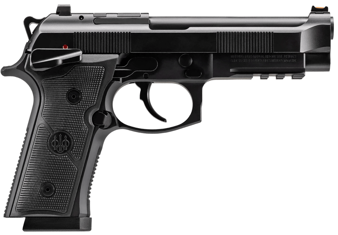 Beretta USA J92XFMSDA15 92GTS  9mm Luger 15+1 4.70" Black Inox Steel Barrel, Black Cerakote Optic Ready/Serrated Steel Slide + Aluminum Frame w/Beavertail & Picatinny Rail, Ambidextrous
