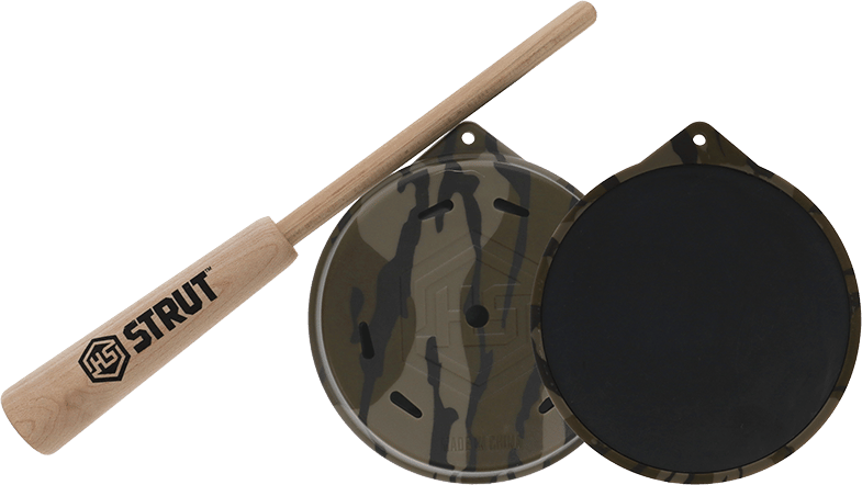 Hunters Specialties HSBBSPC Camo Cutt'R Pot Call Friction Call Attracts Turkey Species Mossy Oak Bottomland Slate