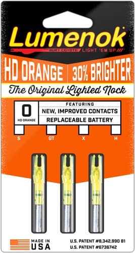 LUMENOK LIGHTED NOCK SIGNATURE SERIES HD ORANGE 3PK