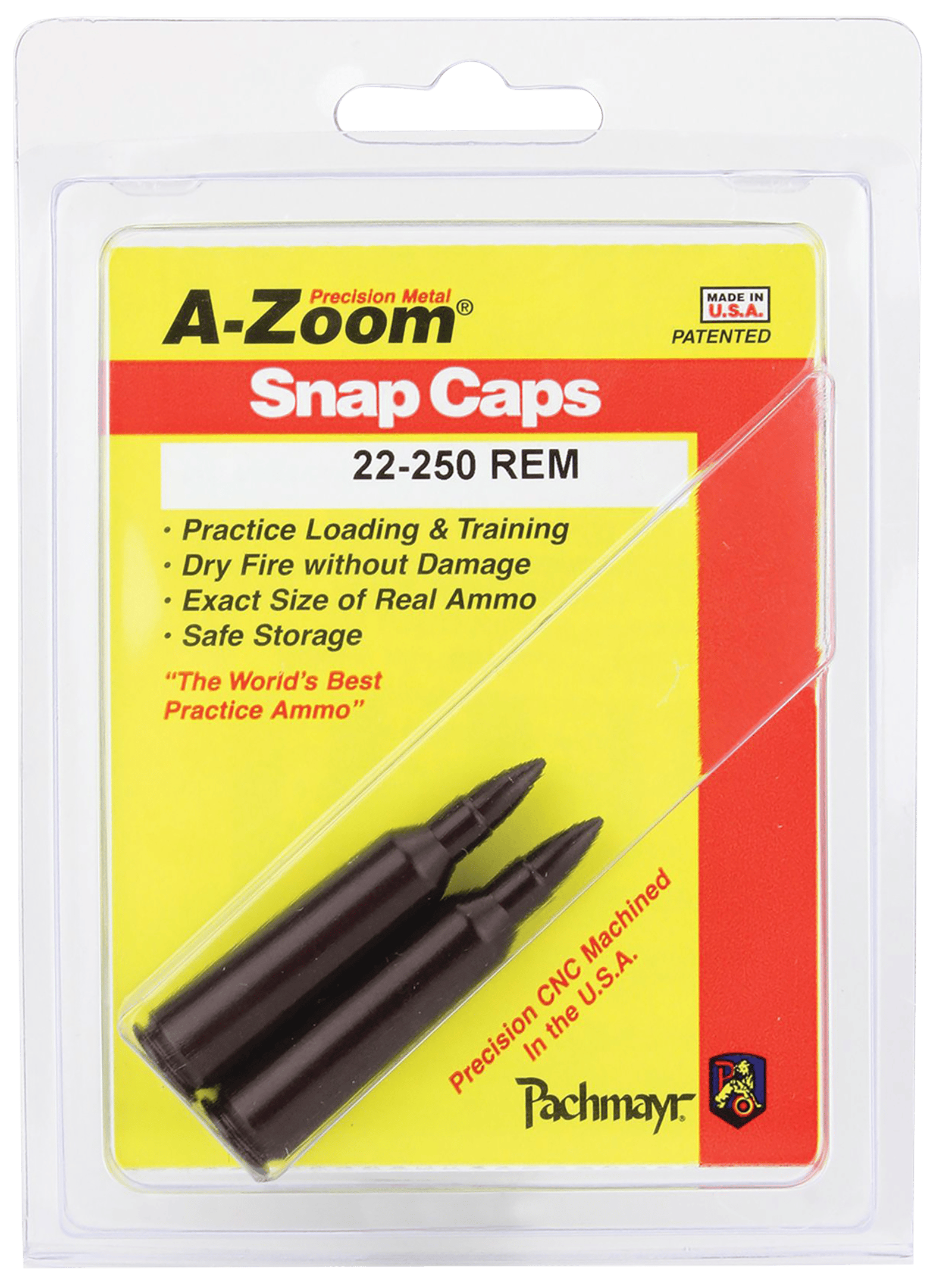 A-Zoom 12254 Rifle Snap Cap 22-250Rem 2Pack