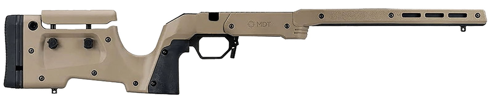 Mdt Sporting Goods Inc 104691FDE XRS Chassis FDE Aluminum Core with Polymer Panels, Adj. Cheekrest, M-LOK Forend, Interchangeable Grips, AICS Mag Compatible, Fits Short Action Remington 700