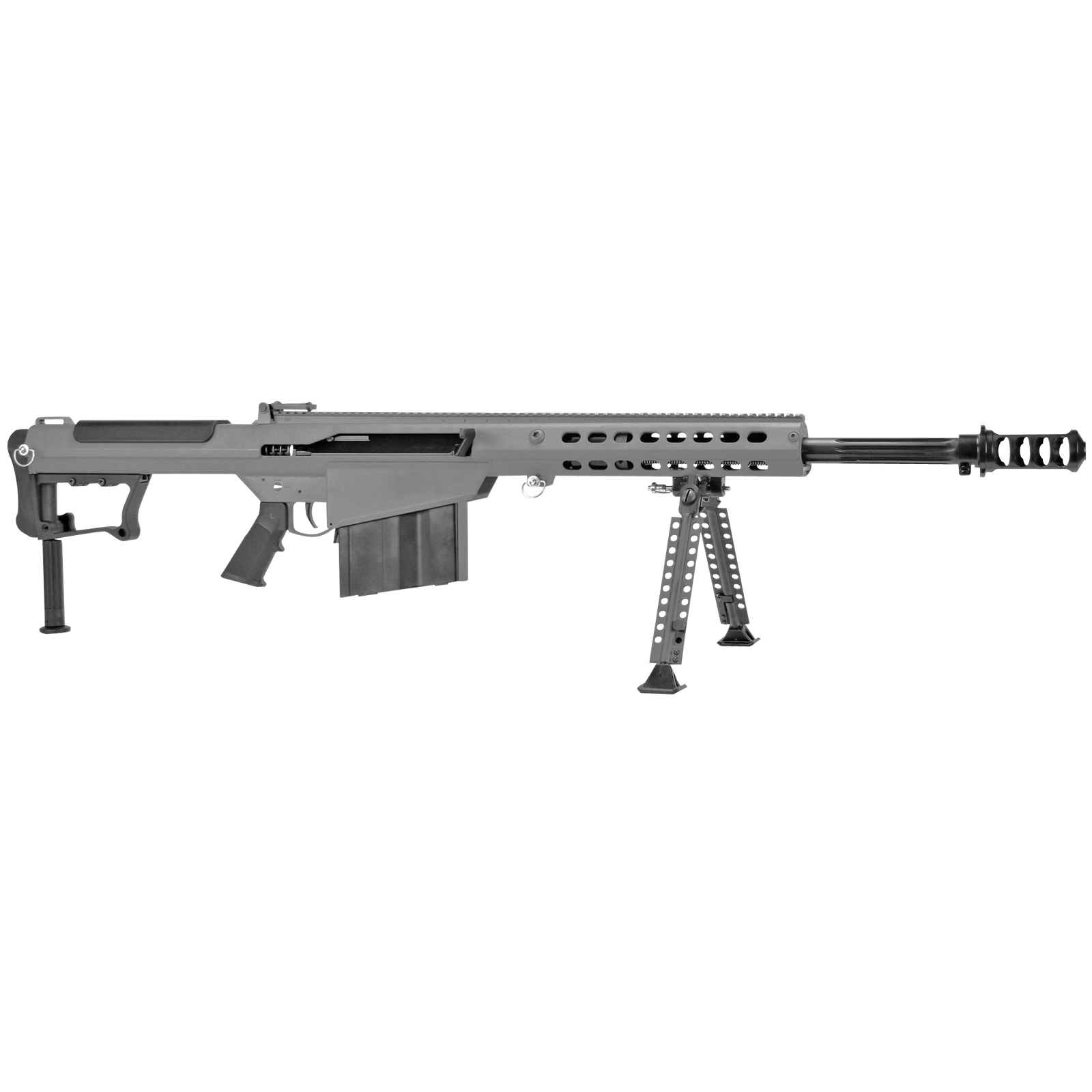 Barrett 18068 M107A1  50 BMG 20" 10+1 Tungsten Gray Cerakote Tungsten Gray Fixed with Sorbothane Recoil Pad Stock Black Polymer Grip