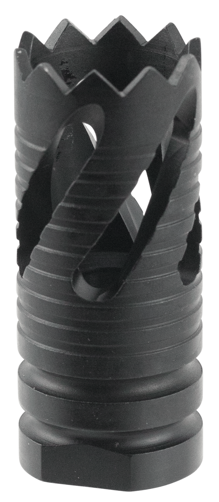 TacFire MZ10213B Thread Crown Muzzle Brake Black Oxide Steel with 5/8"-24 tpi Threads & 2.05" OAL for 308 Win AR-10