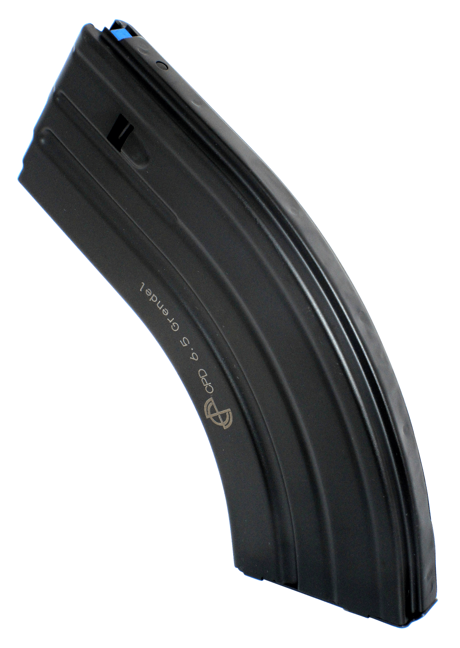 DuraMag 2865041206CPD SS  26rd 6.5 Grendel/6mm ARC for AR-15 Black w/ Blue Follower Detachable