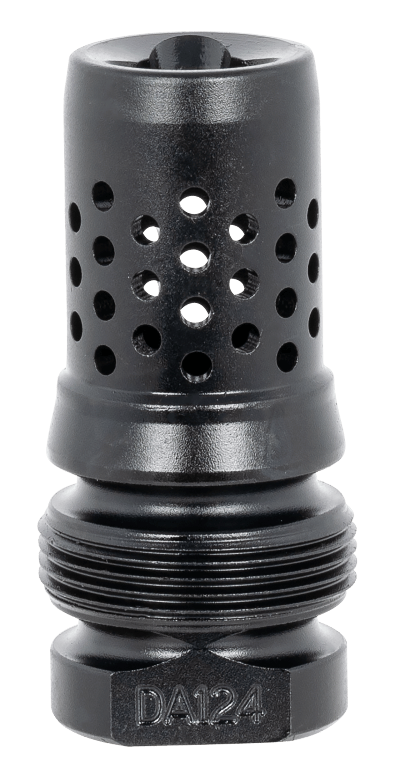 Dead Air DA124 Xeno Muzzle Brake Black Nitride 4140 Steel with 5/8"-24 tpi Threads