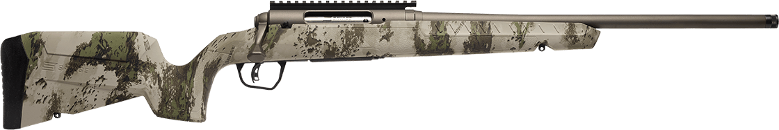 Savage Arms 32304 Axis 2 Pro Compact 7mm-08 Rem 4+1 20" Gun Metal Bronze Cerakote Heavy Threaded Barrel & Picatinny Rail Carbon Steel Receiver, Fixed Woodland Camo Synthetic Stock, Right Hand