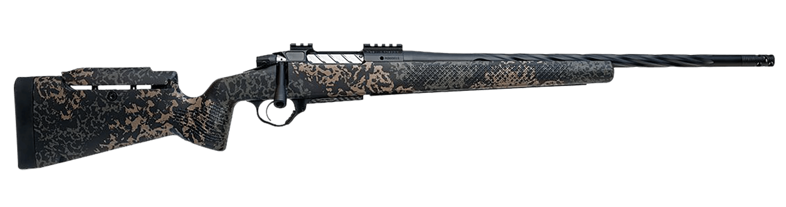 Seekins Precision 0011710231-F Havak PH3 6.5 PRC 20" Black Fluted Threaded Barrel, Black Picatinny Rail Steel Receiver, Adj Cheek Riser Woodland Shadow Synthetic Stock