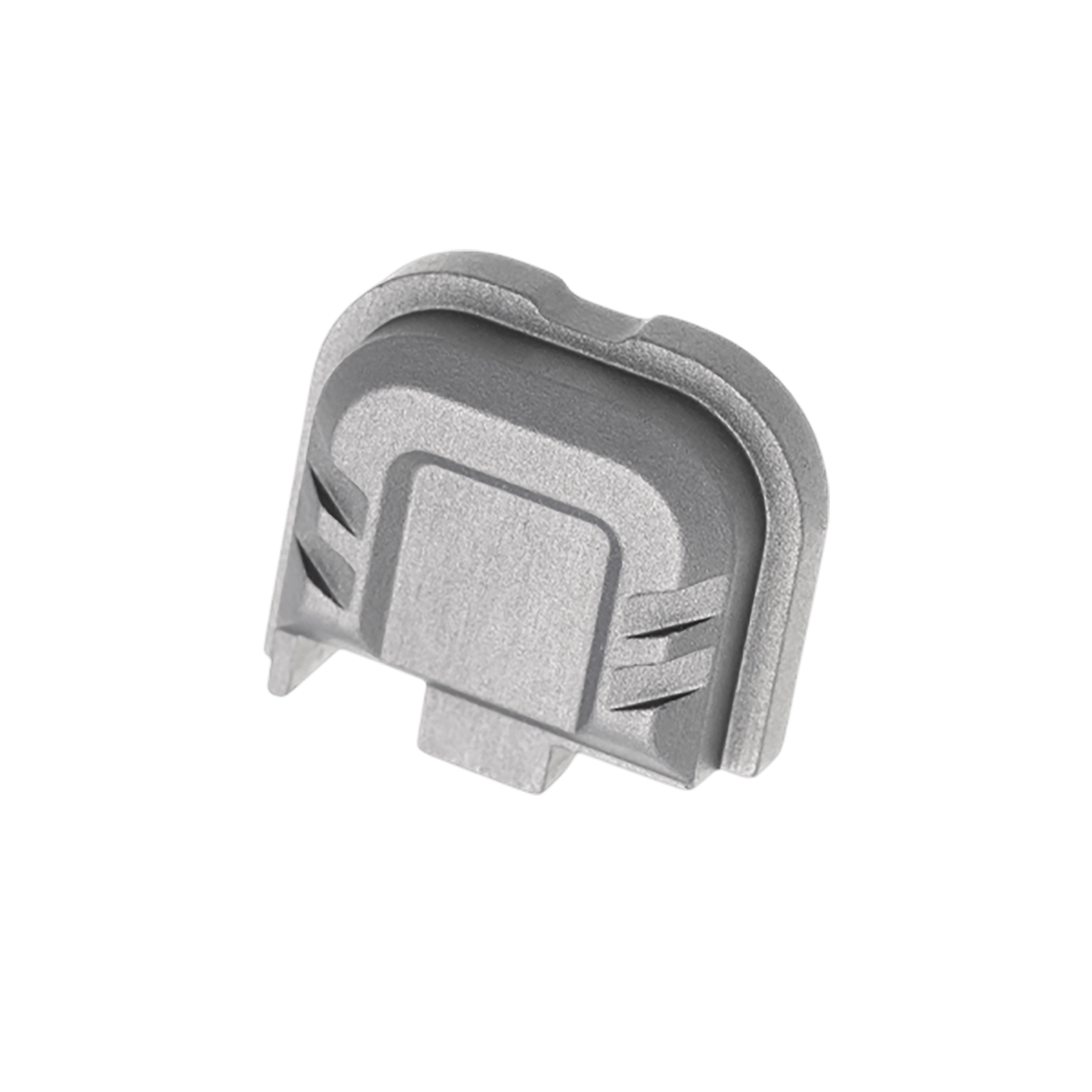 Tyrant CNC TDG43X48SPGREY Slide Cover Plate  Chevron Design Glock 43x/48 Grey Aluminum
